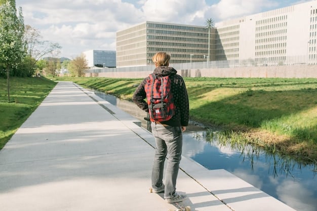 A student looking determined, walking purposefully across a university campus, symbolizing commitment to academic goals and the journey towards graduation.