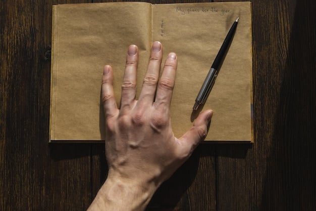 A detailed shot of a hand filling out a 
